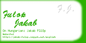 fulop jakab business card